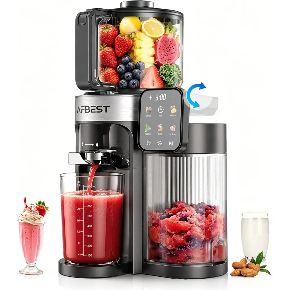 

2026 Upgraded Cold PrJuicer hine, 6.5" Extra Wide Chute Masticating Juicer with 100oz Sel-eeding Hopper,3-in-1 Smart Touch Slow