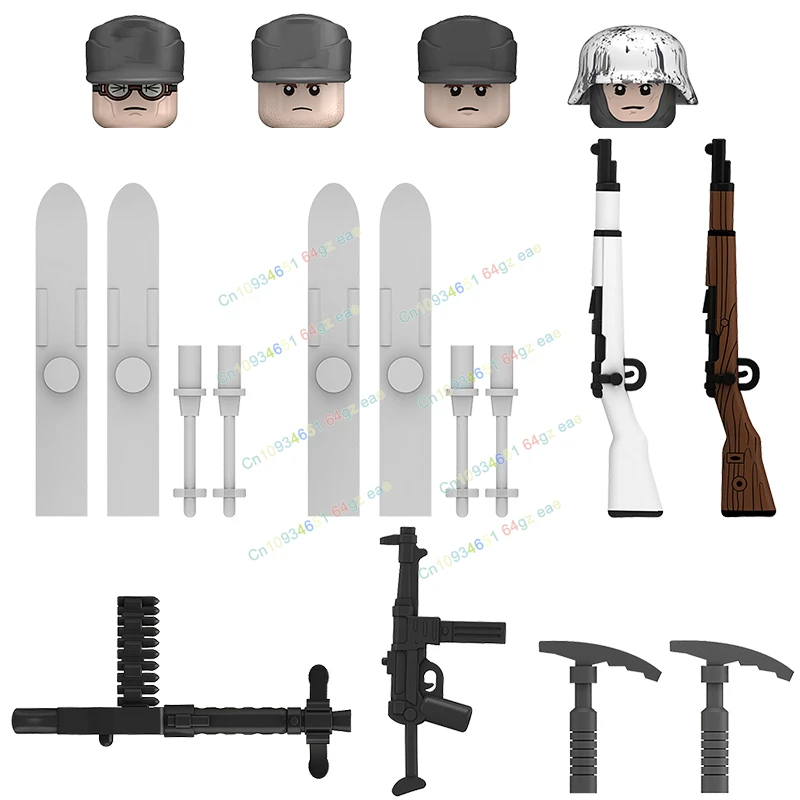 N601-650 blocos de construção de guerra militar quente figuras de ação soldados tijolos de infantaria acessórios armas brinquedos para crianças presentes