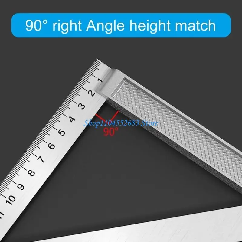 

Y6GD 150mm/200mm/300mm Triangles Square Ruler Stainless Steel Right Angled Woodworking Tool Measurement for Engineers