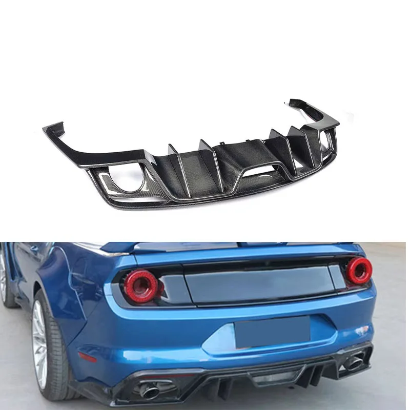 

Carbon Rear Lip Bumper Diffuser Spoiler for Ford Mustang GT Coupe 2015-2017
