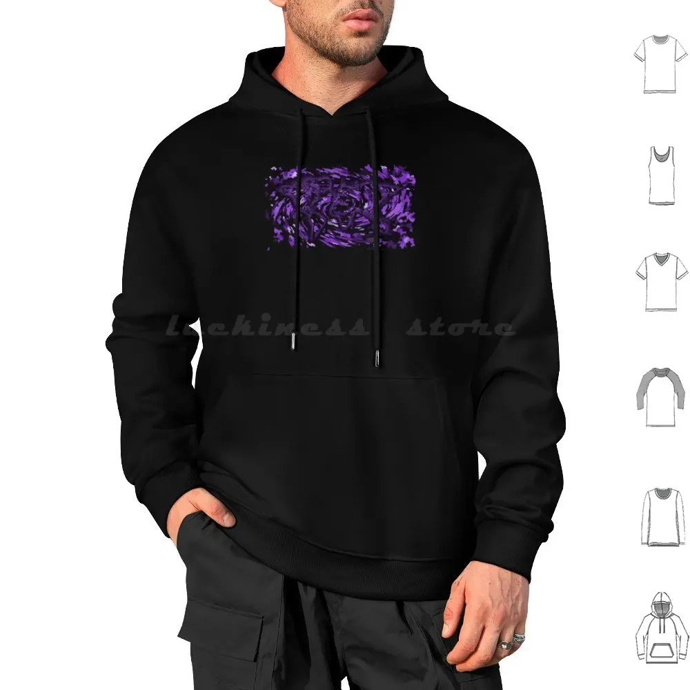 World Explodes-Pattern Edition Hoodies Long Sleeve Earth World Map Globe Purple Explosion Bang