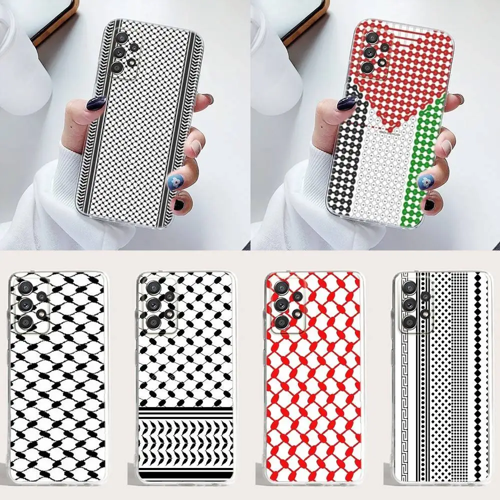 

P-Palestine-S Hattah Keffiyeh Phone Case Silicone For Samsung S30,23,21,22,20 FE lite,S10,9,PIus Note20ultra Soft Transparent