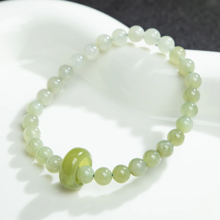 TIMESWIND الطبيعية الأصلية اليشم التدرج الأخضر جولة مطرز دائرة المرأة سوار الأزياء والمجوهرات مع شهادة #1