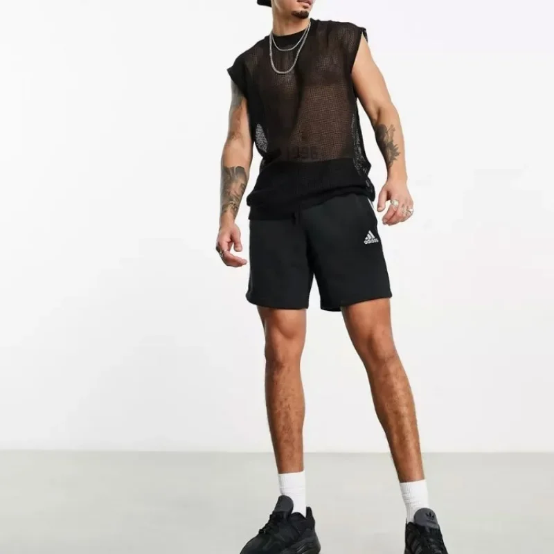 الرجال شبكة الجوف خارج تانك القمم أكمام فضفاضة الشارع الشهير تريكو مثلي الجنس مثير شير سترة حفلة ليلة مرحلة الأداء وتتسابق #5