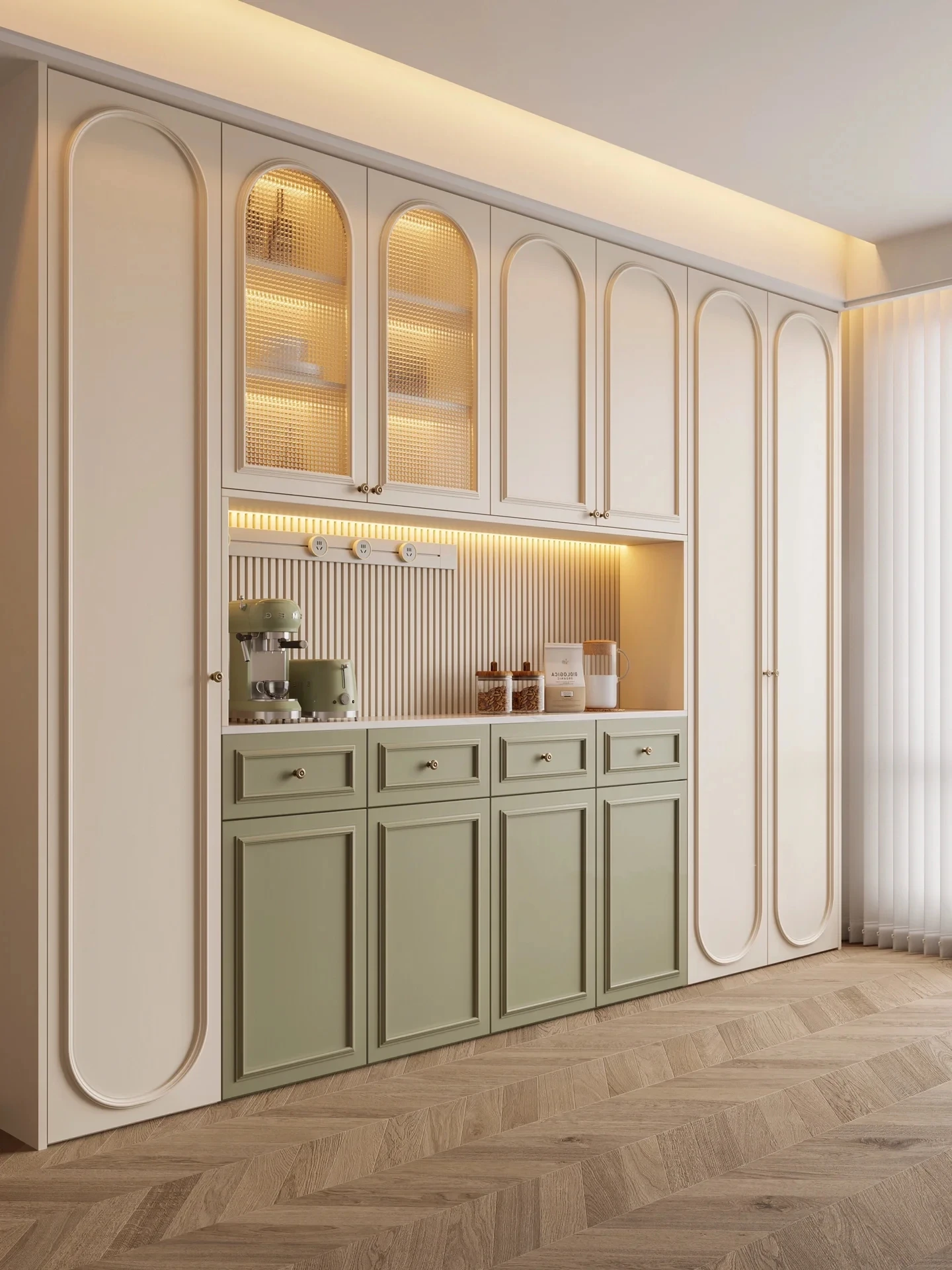 Estilo francês moderno móveis para casa aparador armário de madeira vinho e utensílios de mesa armazenamento para jantar e sala de estar para vilas