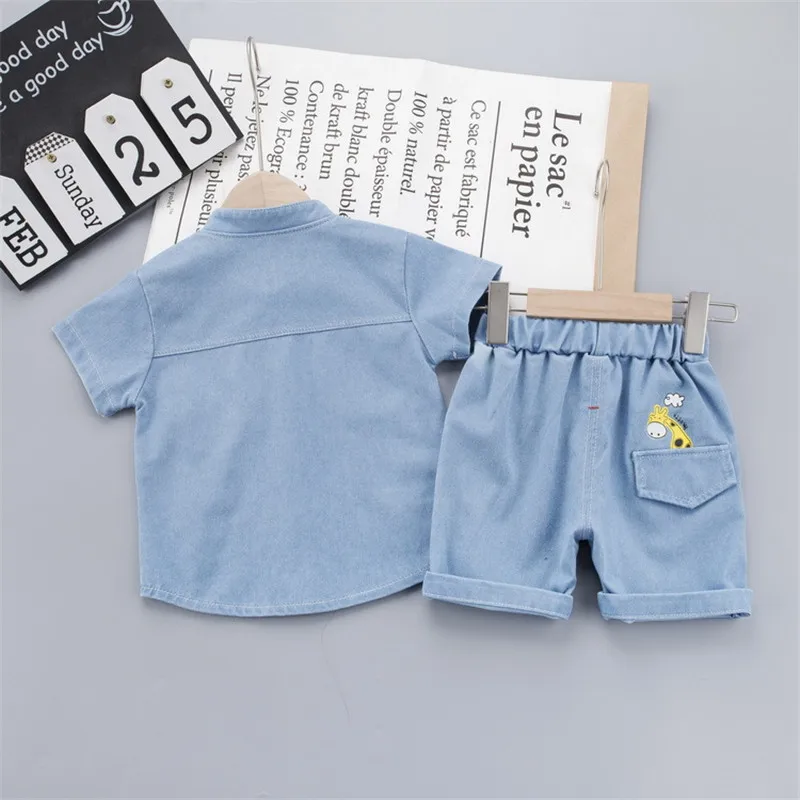 Conjunto de roupas casuais de verão baby boy, shorts e top, roupas infantis, roupas infantis, 2 peças