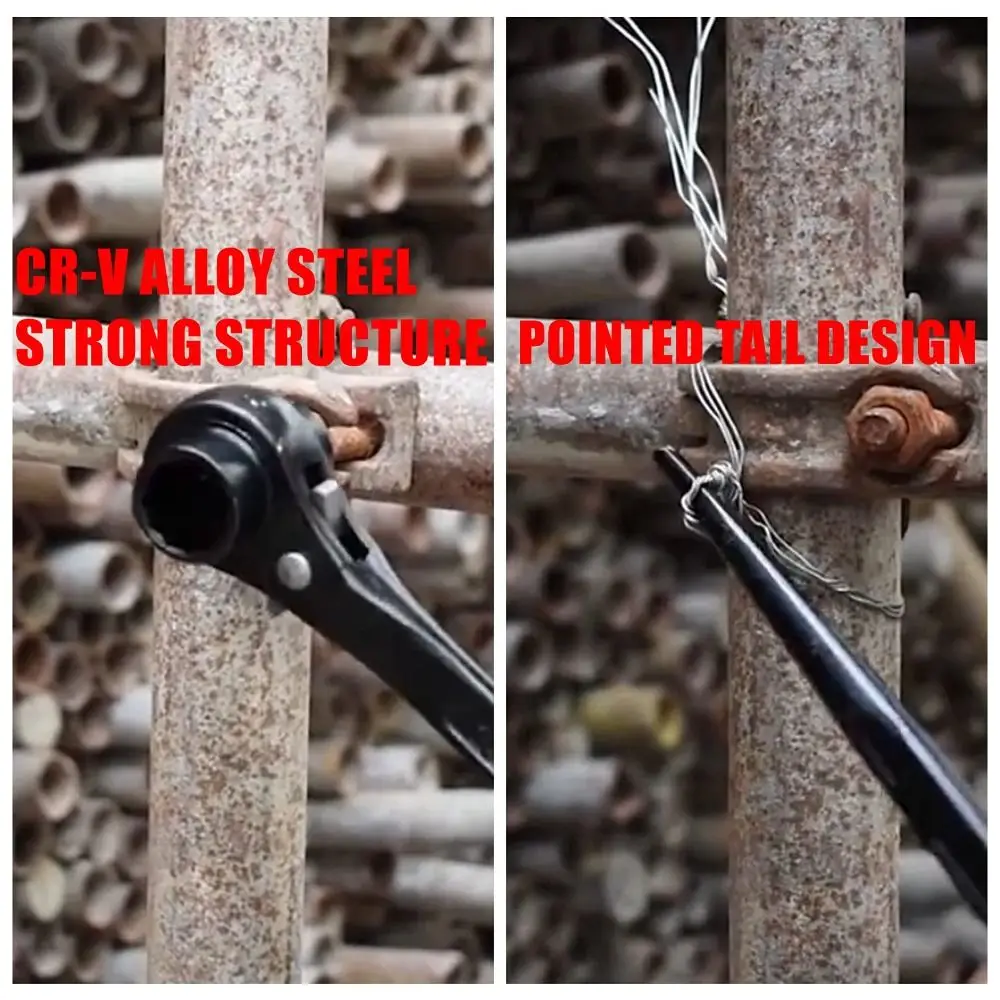 

Socket or Bit Holder Sharp Tail Ratchet Wrench Square Drive Head Reversible Design Mini Ratchet Wrench Quick Release