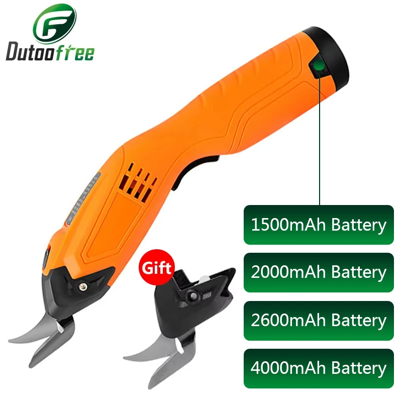

Беспроводные электрические ножницы, перезаряжаемые электрические ножницы для шитья ткани, кожи, ткани, режущей головкой из 2 предметов