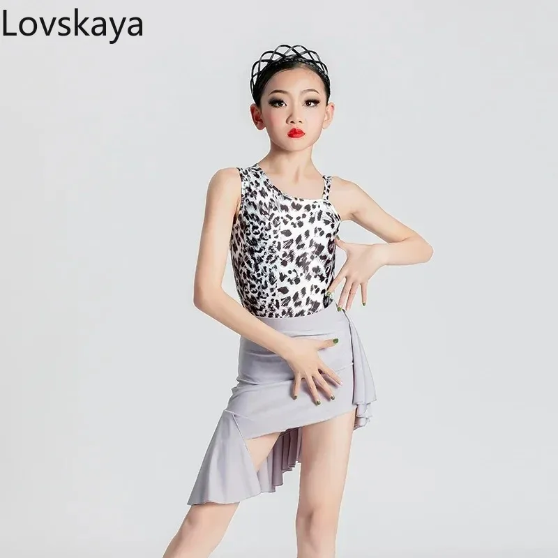 

New Children Dance Costume Sexy Vestidos Clothing Girl Latin Dance Dress for Competition Ballroom