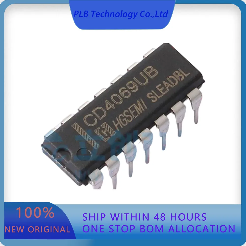 10PCS/LOT CD4069UBE CD4069  5V~15V DIP-14 Inverters Original Stock