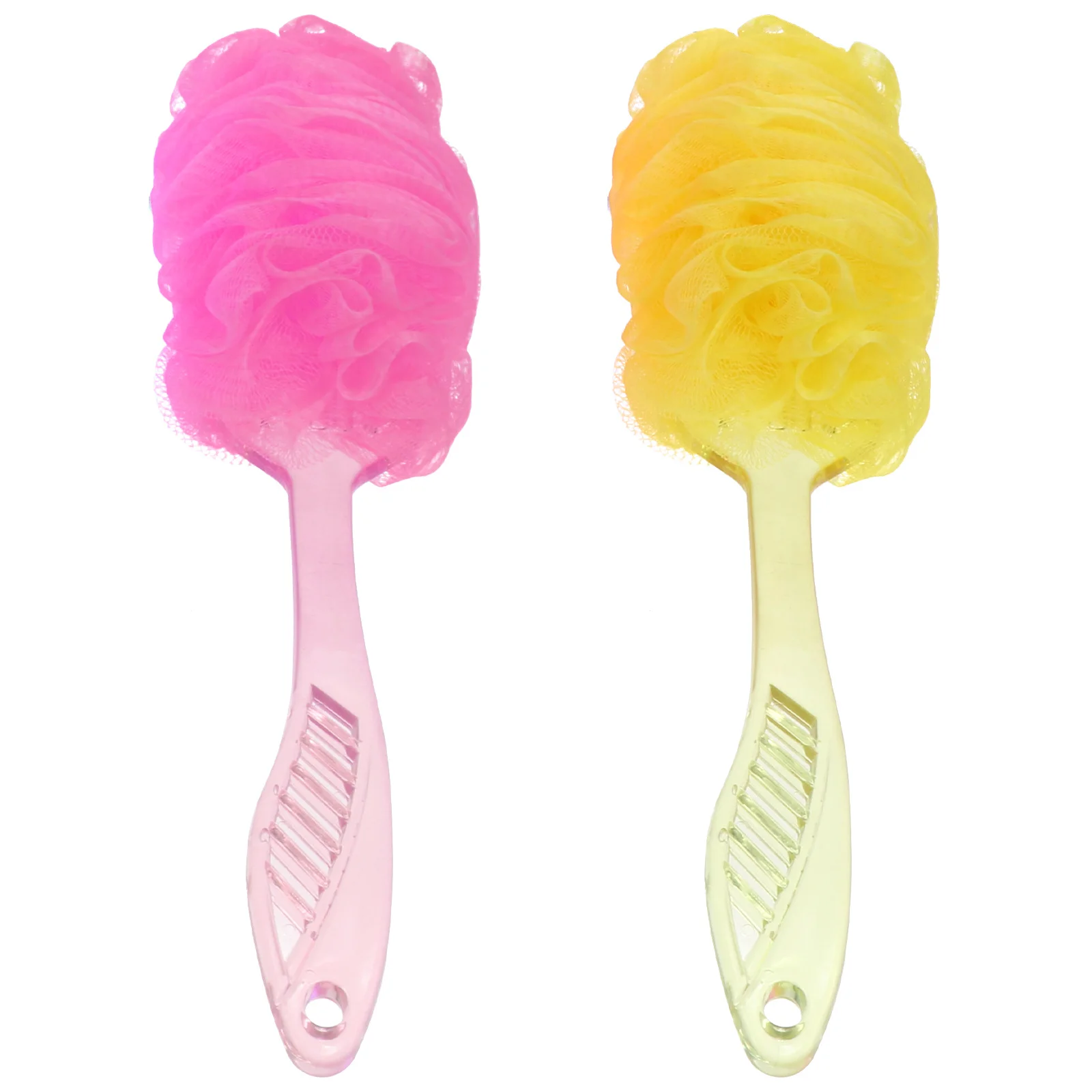 

2Pcs Long Handle Bathing Scrubber Shower Brush Body Cleaning Tool Set Random Color Skin Care Massage Shower Brush