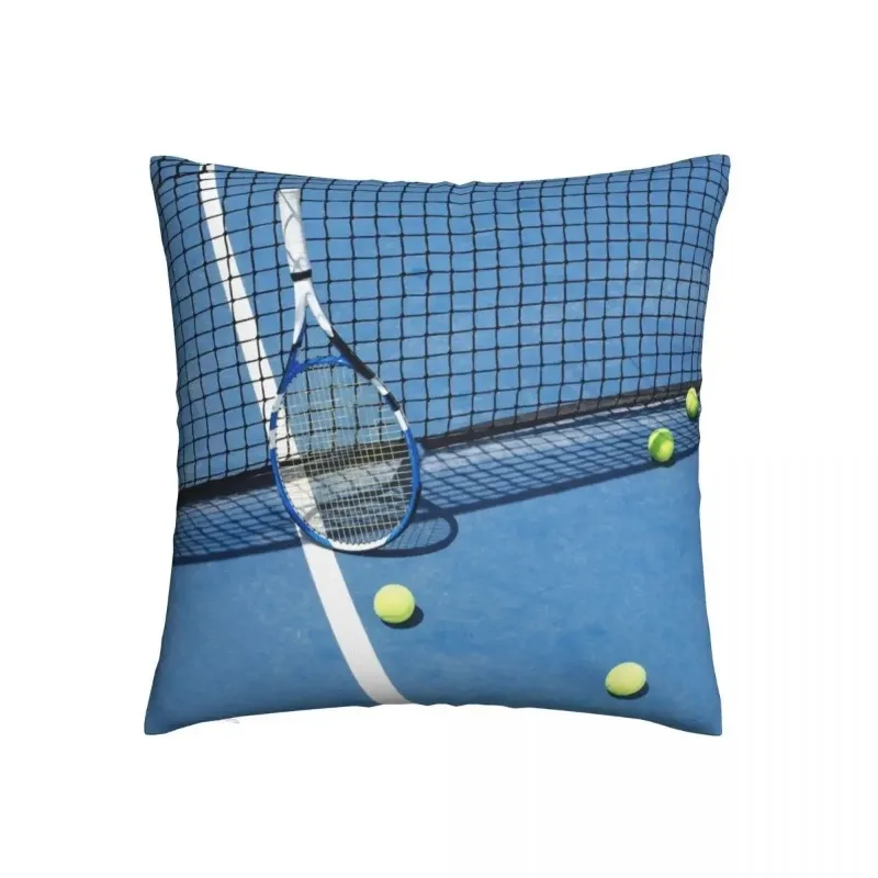 Tennis Court Square Pillowcase Cushion Cover funny Home Decorative Polyester Pillow Case for Sofa Seater Simple 45*45cm