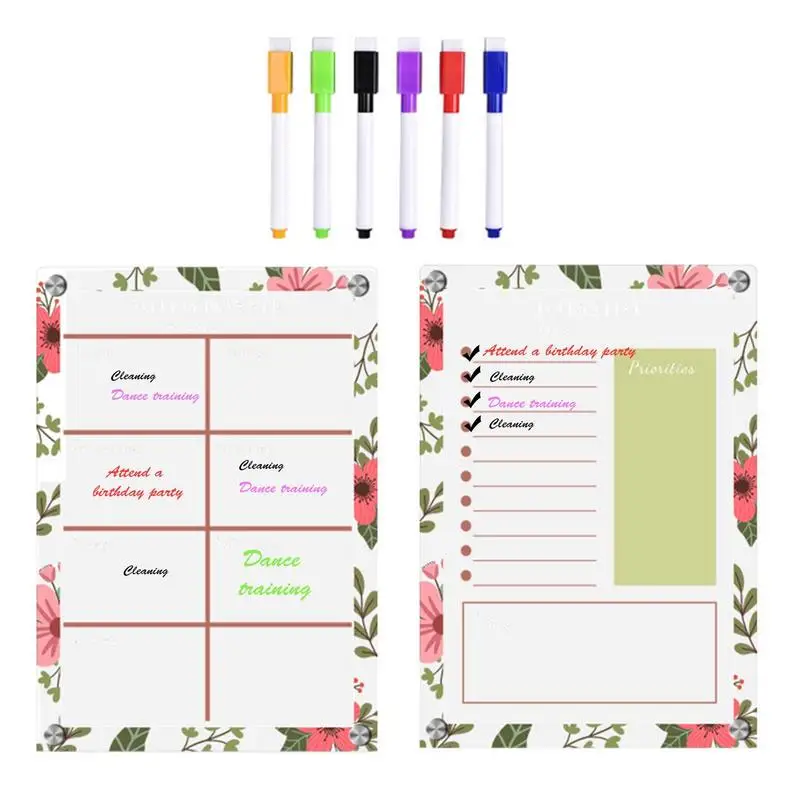 Tableau Magnétique pour Réfrigérateur, Liste de Tâches à Faire, Effaçable à Sec