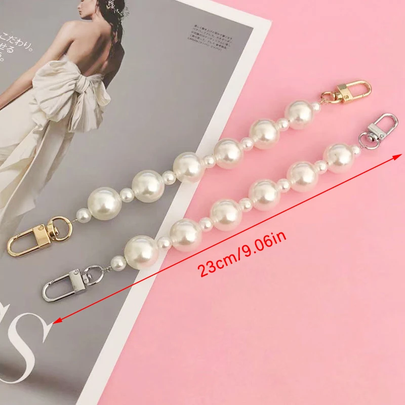 Fashion Imitation Pearl Bag Decoration Luggage Accessories Chain Women Handbag Shoulder Bag Strap Chain Decorative Pearl Chain