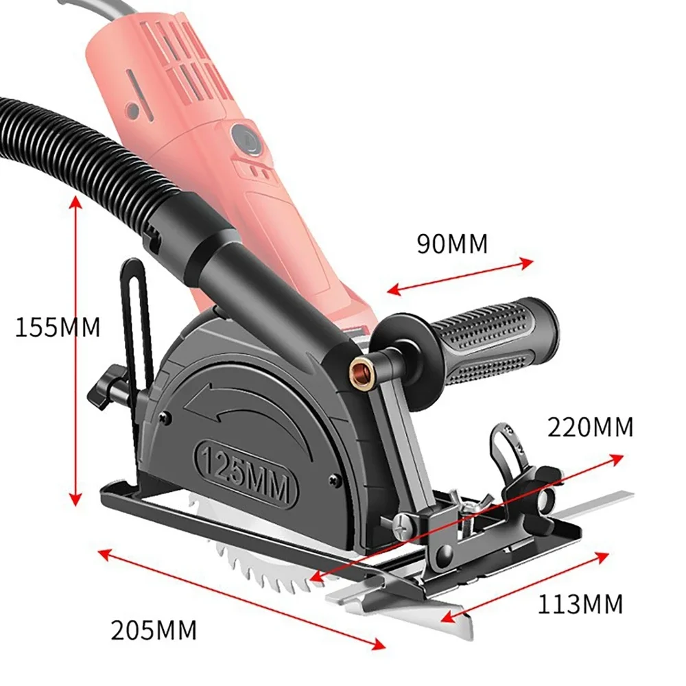 100-125mm Angle Grinder Modified Cutting Machine Retrofit Saw Bracket Electric Table Saw Base 45° Adjustable Cutting Depth