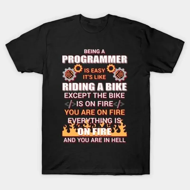 Programming is Easy Funny Programmer T Shirt S 5XL Fast Shipping