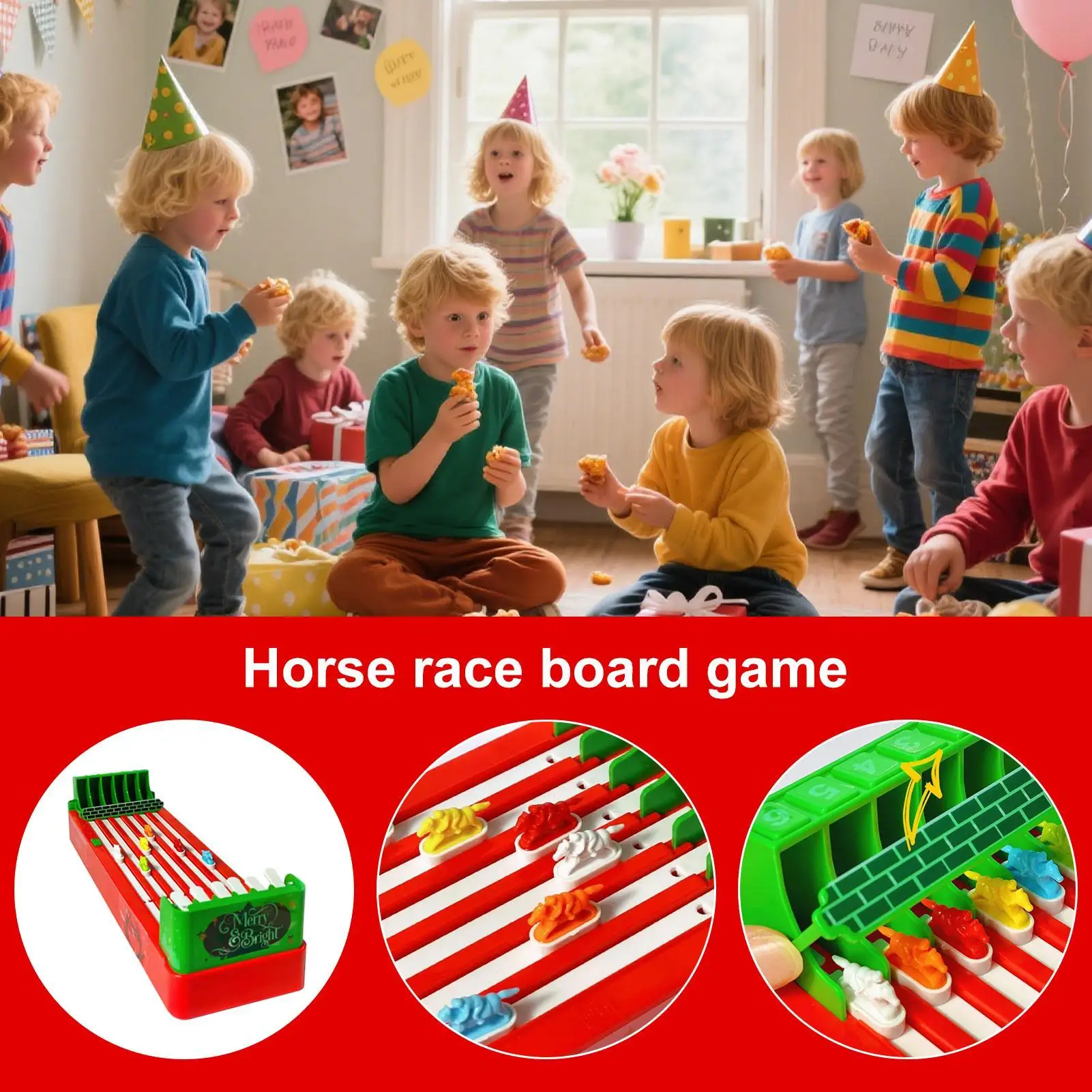 لعبة لوحة سباق الخيل التفاعلية للأطفال والكبار والمراهقين لعبة حفلات الطاولة العائلية لجمع عيد الميلاد والترفيه الليلي