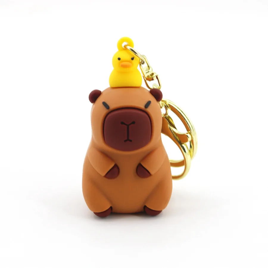 Cute Capybara Keychain Cartoon Animal Capybara Duck Capybara Hug Turtle Doll Keychain For Men Women Car Pendant Gift Jewelry