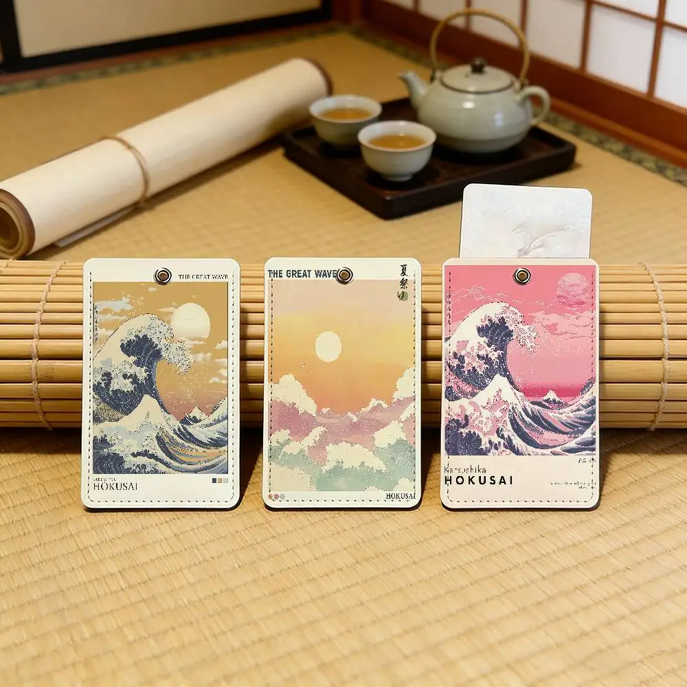 

Mount Fuji Sunrise Wave Canvas Best sellers Student Bus ID Card Cover School Access Door Credit Card Protective
