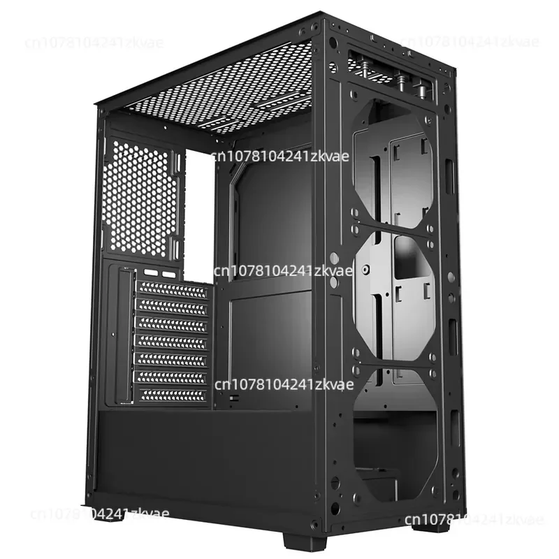 Aluminum Alloy Medium Tower Computer Case ATX/M-ATX/ITX Compatible Gaming Case, Black