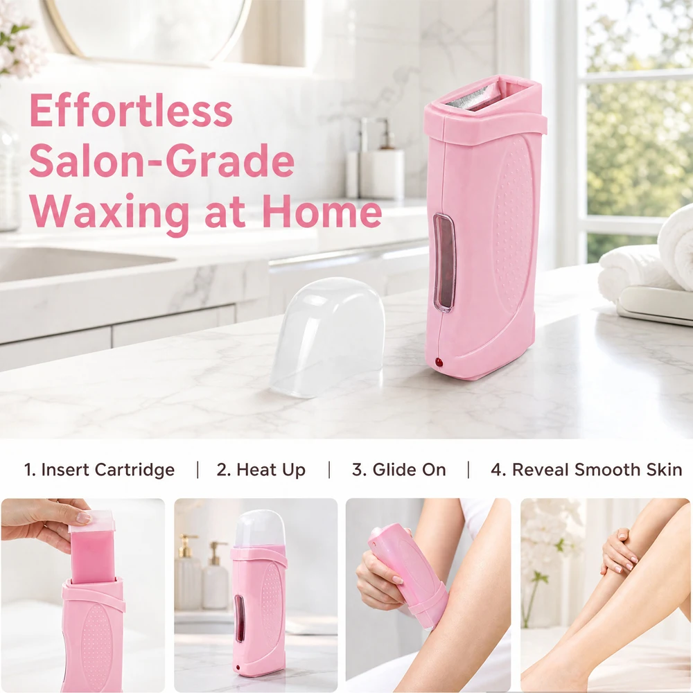 Unisex Roll on Depilatory Hair Removal Roller Wax Heater Waxing Hot Cartridge Warmer Depilation Equipment Tool