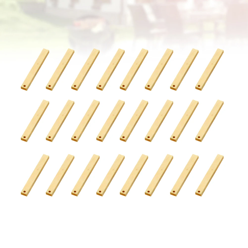 

50 Pcs Long Earrings White Embryo DIY Jewelry Making Materials Strip Slices Accessories Wooden