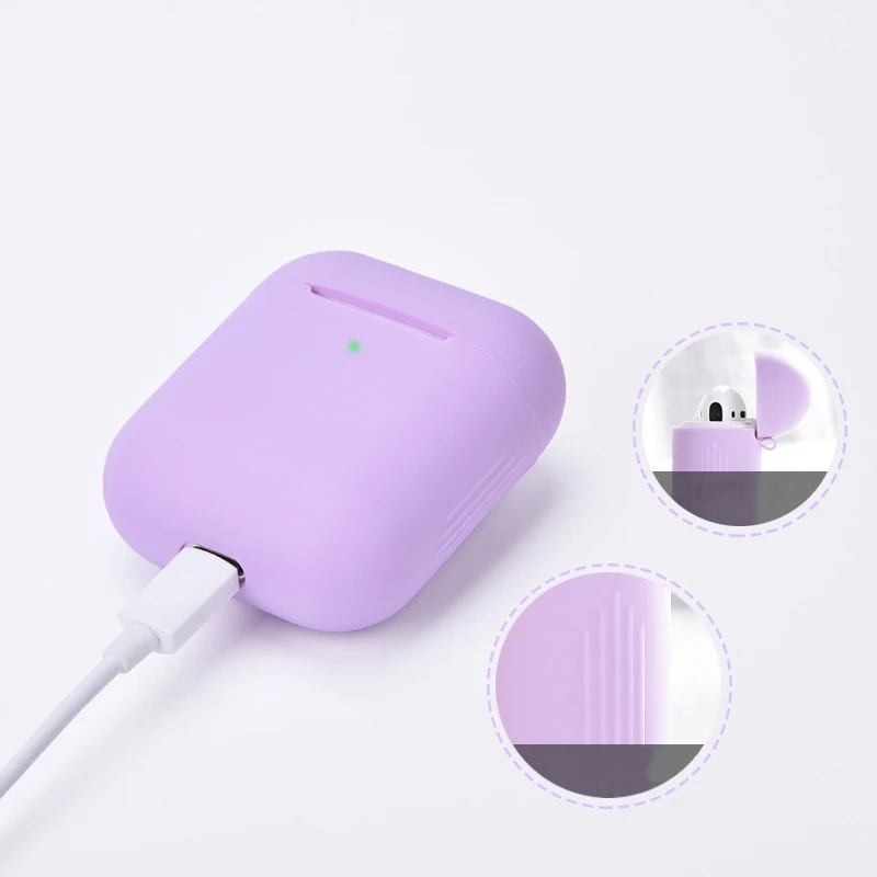 Fundas de silicona suave para Apple AirPods 1.a y 2.a generación, funda para auriculares inalámbricos, funda para air pods, bolsas de carga para auriculares