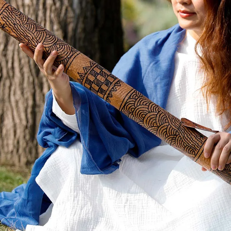 100cm Handmade Stream Sea RainStick Yoga Meditation Sounds Healing Ethnic Instrument Rainmaker