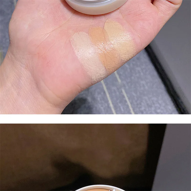 3-Farben Augenaufhellender Concealer & Kontur-Creme mit Voller Abdeckung, Ölkontrolle, Langanhaltend, Korrigiert Flecken, Akne, Augenringe – Detail 4