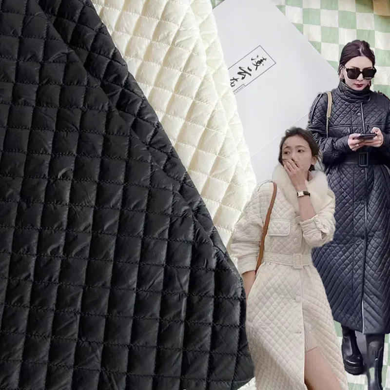 50/100*150cm Winter Autumn Embossed Quilted Cotton Fabric For Making Padded Jacket Down Coat Wrinkled Down Jacket Fabric
