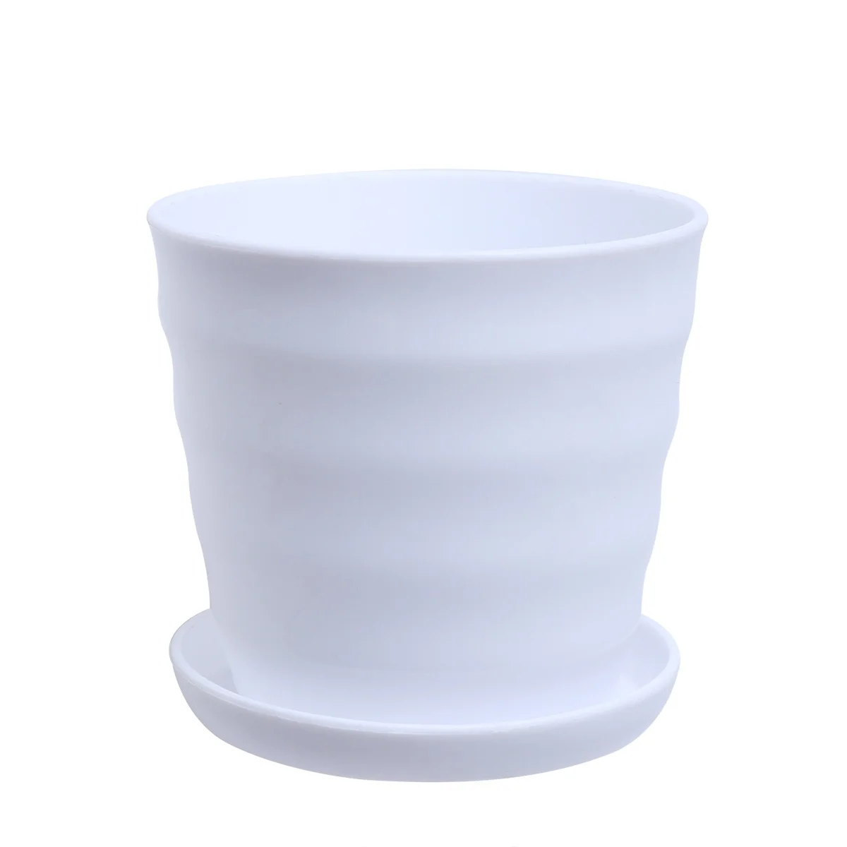 

5pcs Plastic With Drainage Holes Trays For Small Plants Indoor Garden Decor Plastic Plants Pots White Succulent Planter Xs