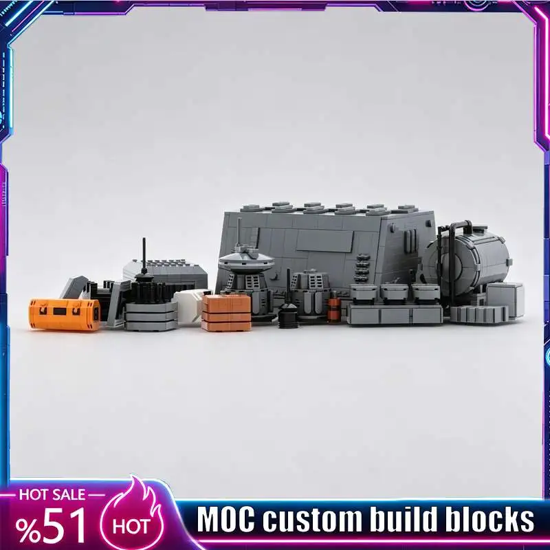 2815PCS Space Base Accessories MOC Sci-Fi Structures Model Custom Puzzle Blocks DIY Creative Assembly Education Toy Gift Display