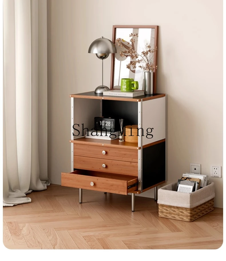 

FGmedieval living room integrated kitchen multi-functional side cabinet TV cabinet next to small side cabinet