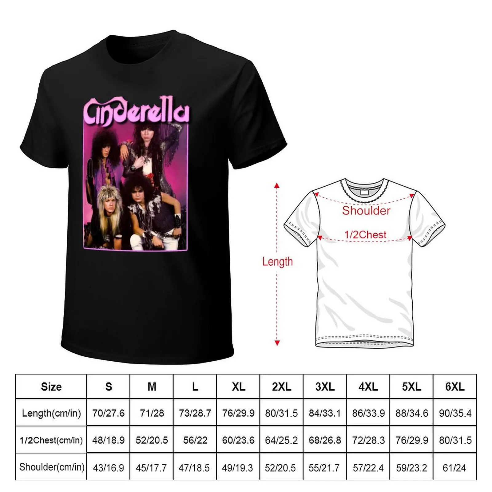 CINDERELLA BAND T-Shirt oversized graphic tee customizeds plus size clothes t shirts for men pack