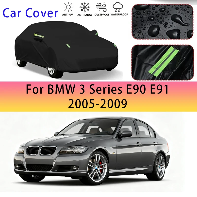 

For BMW 3 Series E90 E91 2005-2009 Outdoor Protection Full Car Covers Snow Cover Sunshade Waterproof Dustproof Exterior