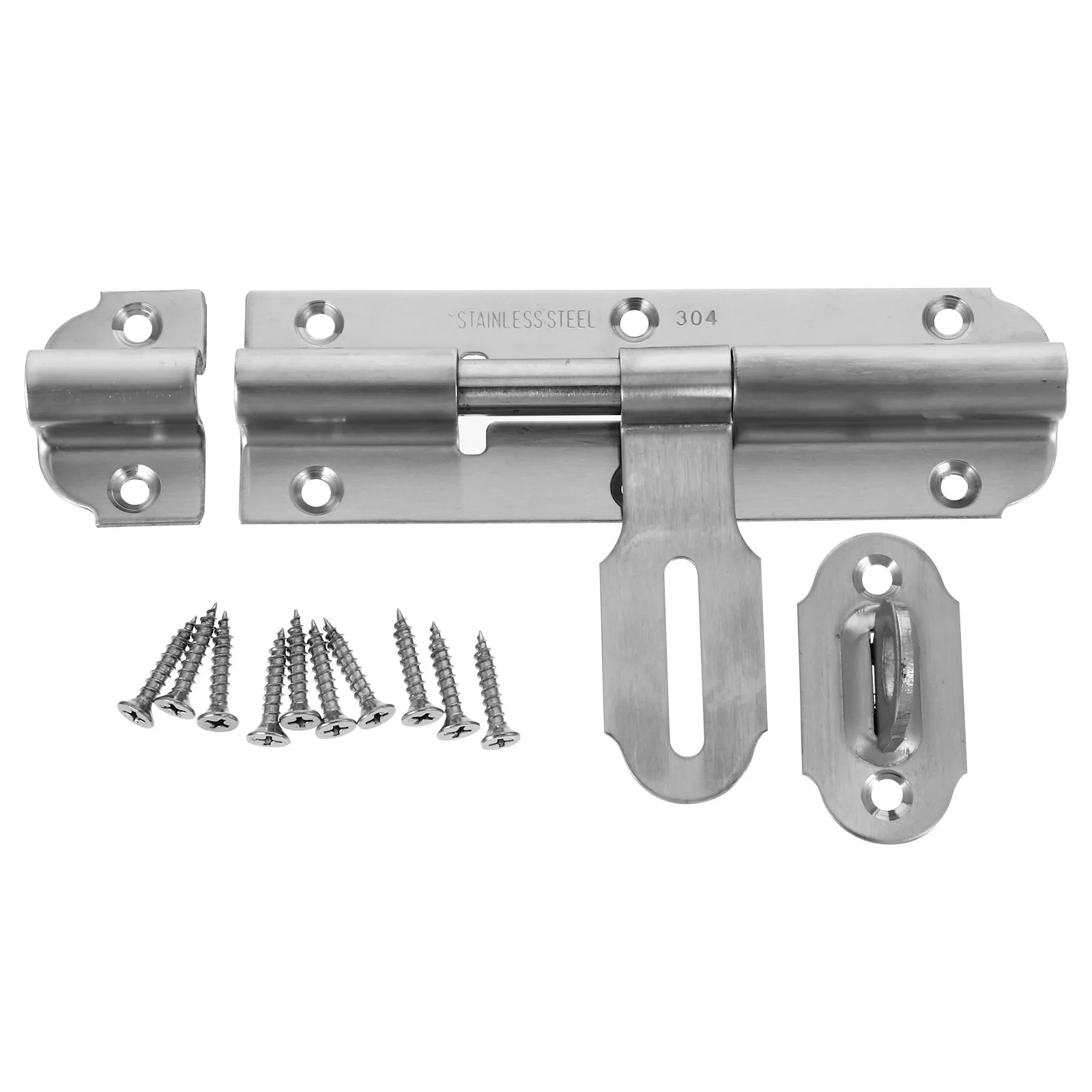 

1Set Stainless Steel Door Latch Lock Heavy Duty Barrel Bolt for Exterior Doors Gates Barns Outdoor Use Corrosion Resistant