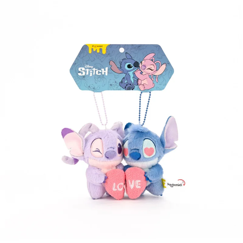 anime   Lilo & Stitch   Point   Ange   Poupée en peluche   Porte-clés magnétique   fille   Pendentif de sac   décorer   remplissage en coton pp   Jouet   Couple   Cadeau