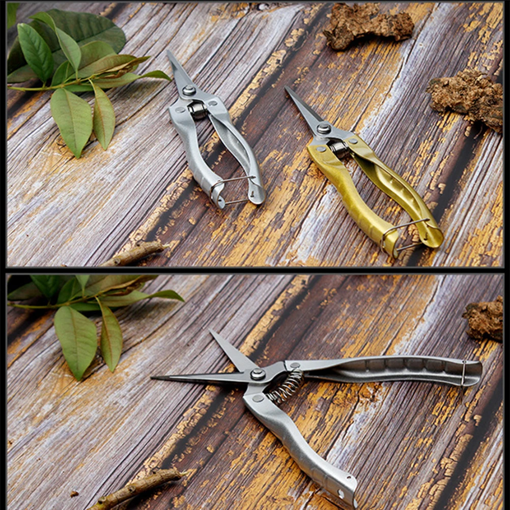 

Silver Stainless Steel Pruning Shears Fine Workmanship Exquisite Details Smooth Surface Gardening Scissors for Cutting