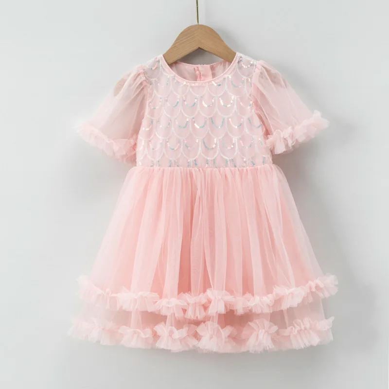 Baby Mädchen Prinzessin Tutu Kleid Kleinkind Kleinkind Schmetterling Puff Ärmel Kind Tüll Vestido Festzug Party Geburtstag Baby Kleidung l099