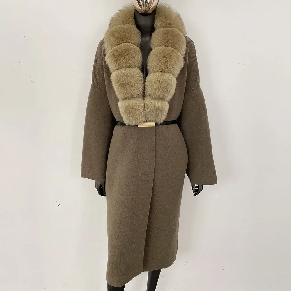 حقيقي الثعلب الفراء تريكو النساء 2024 جديد الخريف الشتاء الطبيعي الراكون الفراء محبوك معطف الفراء سترة سترة الإناث #2