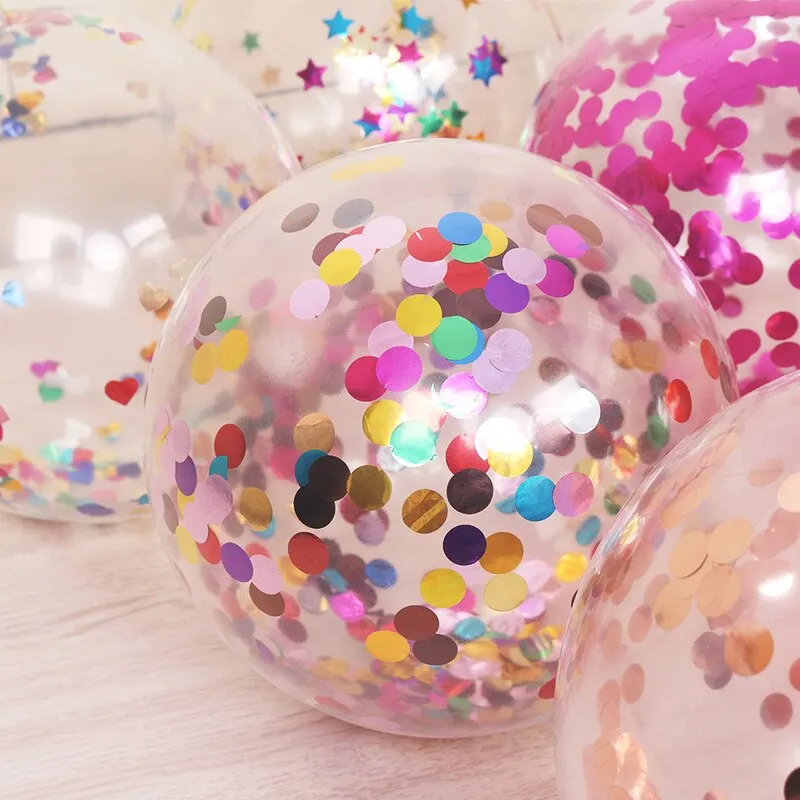 Round sequin transparent round balloon 24 inch