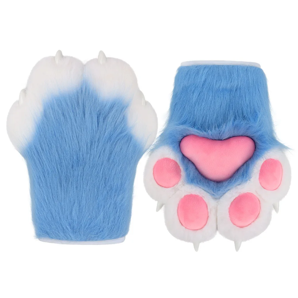 Simulatie Kat Klauw Handschoenen Dierenklauwen Harige Knijpen Genaamd Leuke Pluche Rekwisieten Dierenkostuum Prestatie Rekwisieten