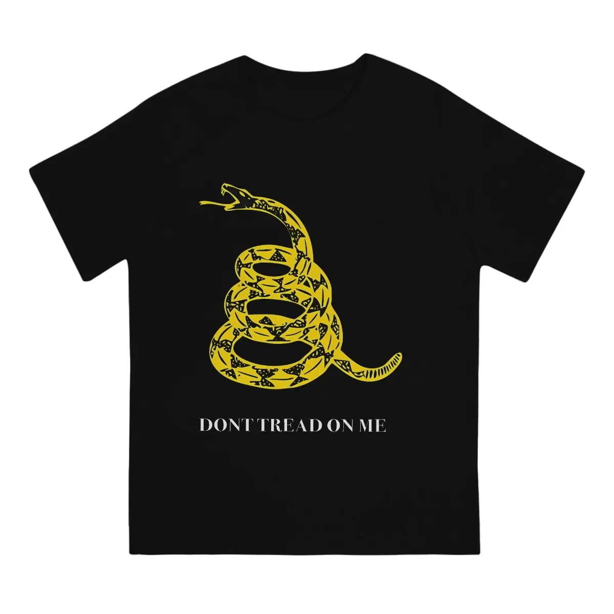 Yellow Snake Gadsden Flag Don\'t Tread On Me Unique 100% Cotton Tees Short Sleeve Javier Milei T Shirt Round Neck Clothing Summer