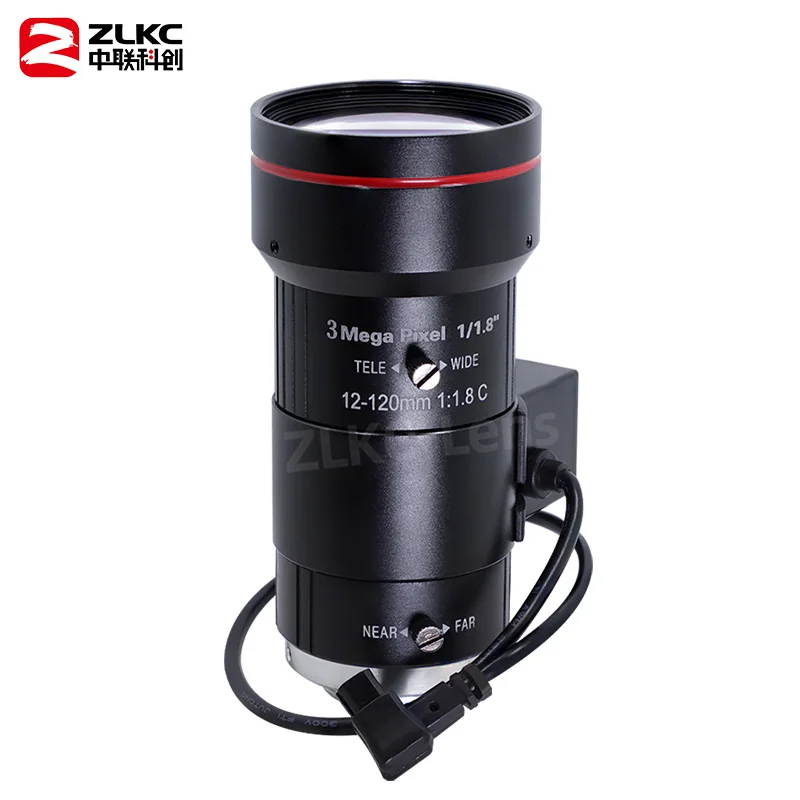 CCTV Cameras 12-120mm varifocal Lens 1/1.8'' Auto-Iris Camera 3MP C-Mount Lens F1.8-360 Zoom for Surveillance Cameras VG12120MPC
