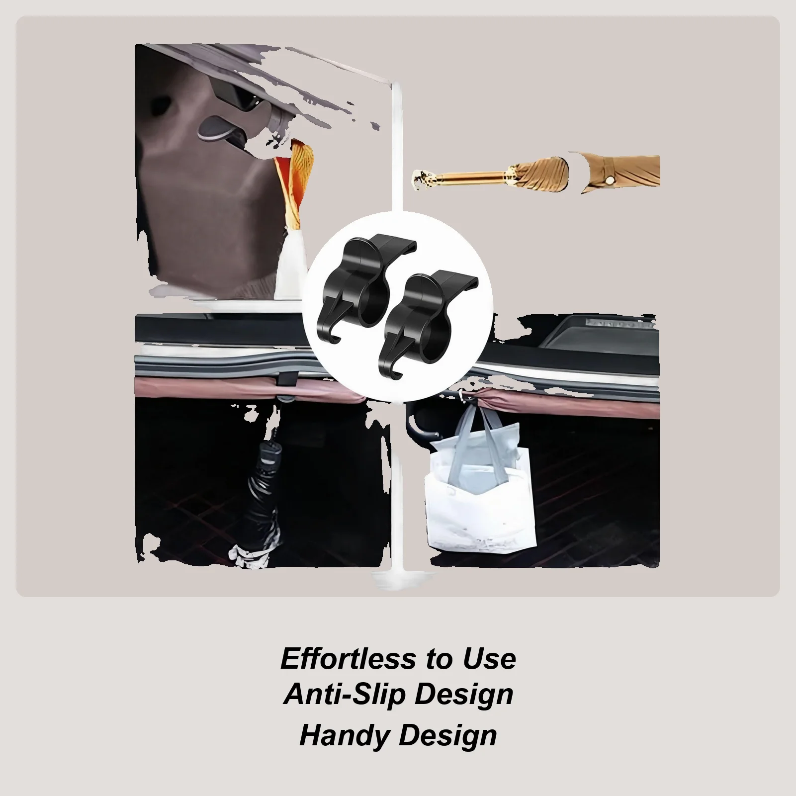 

Umbrella Holder For Car Multifunctional Car Purse Bags Holder Stand For Automotive Seat Headrest Purse Bag Truck Stroller