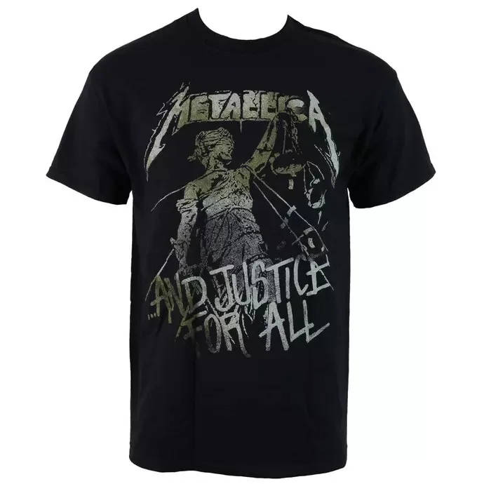 Y2K Sale Metallica Grafik Baumwoll-Band-T-Shirt Unisex Sommer Kurzarm Mode Marken-T-Shirt Luxus Casual Vintage Tees – Detail 5