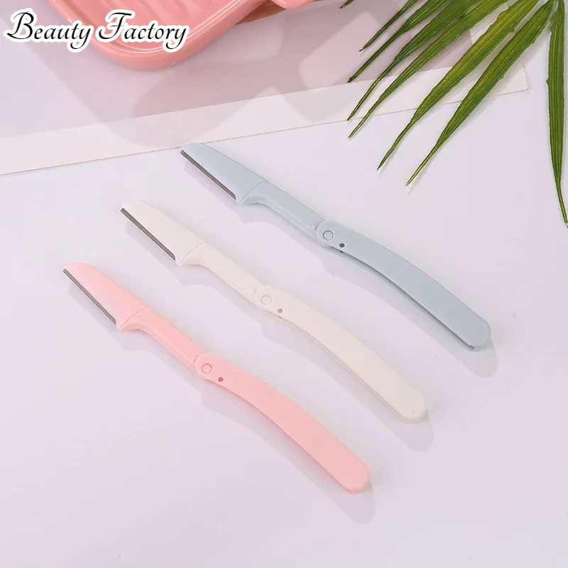 1pc sicher faltbare Damen Gesicht Rasierer Augenbrauen Trimmer Klinge Anti-Kratzer Rasierer Make-up-Tools Augenbrauen Trimmer Gesicht Rasierer für Frauen