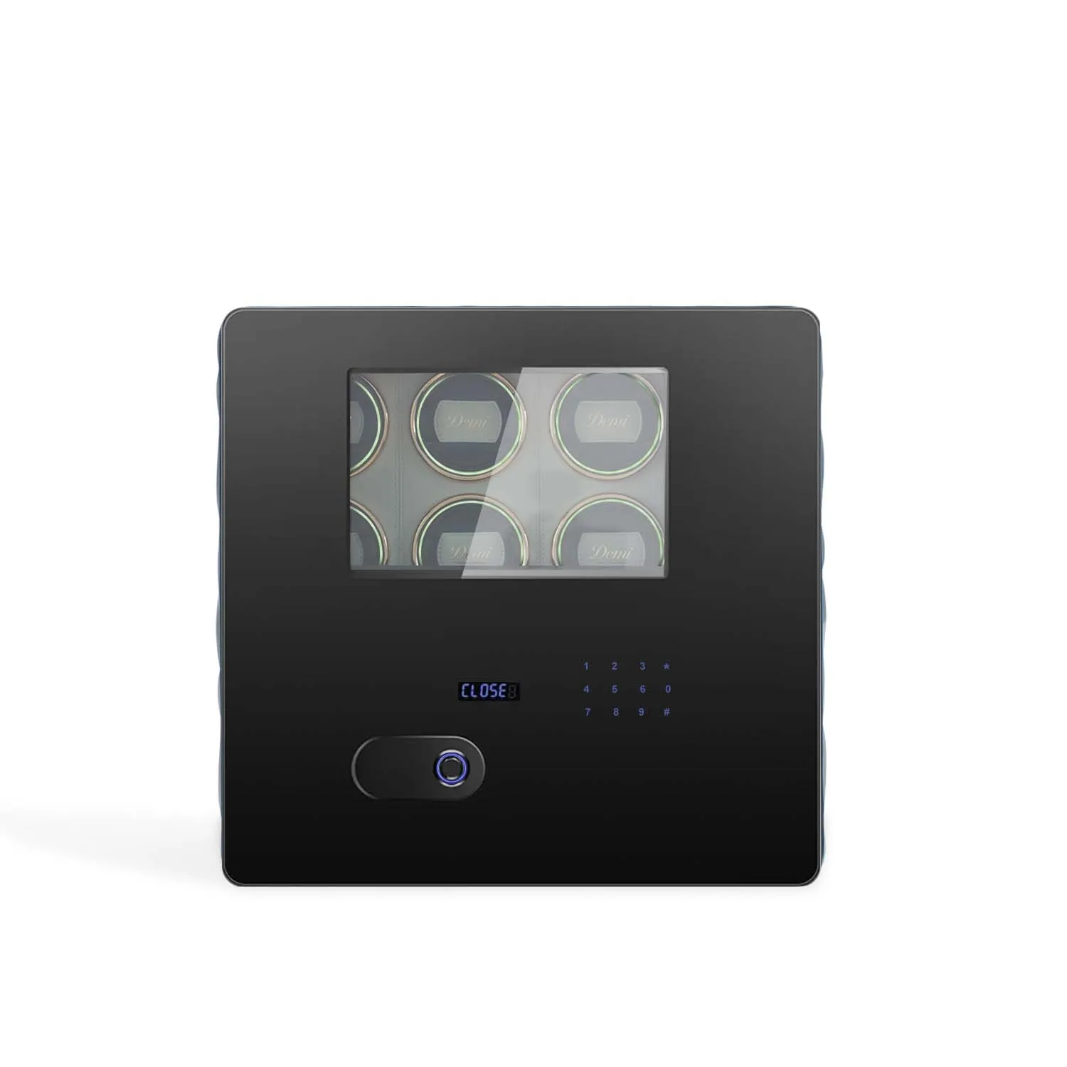Factory Direct 9 Slot Automatic Watch Winder Safe Home Security Box with LED