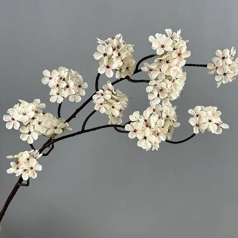 Luxuriöse künstliche Birnenblüten für Herbst und Winter, 90 cm, Seidenblumen für Wohnzimmer, Hochzeiten, Partys, Weihnachtsdekoration, Outdoor-Blumenschmuck – Detail 8