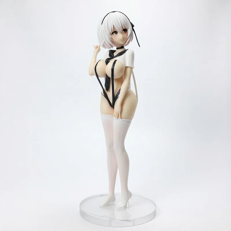 In Stock Pale Silver Short Hair Sailor Outfit Character Desktop Ornament Ribbon Hair Decoration Tabletop Hobby Collectible